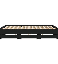 Bettgestell mit Schubladen Schwarz 160x200 cm Holzwerkstoff