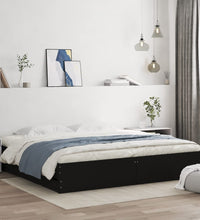 Bettgestell mit Schubladen Schwarz 160x200 cm Holzwerkstoff