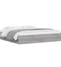 Bettgestell mit Schubladen Grau Sonoma 160x200 cm Holzwerkstoff