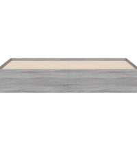 Bettgestell mit Schubladen Grau Sonoma 160x200 cm Holzwerkstoff