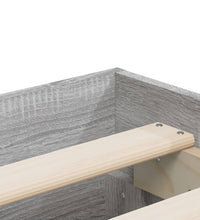 Bettgestell mit Schubladen Grau Sonoma 160x200 cm Holzwerkstoff
