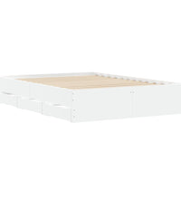 Bettgestell mit Schubladen Weiß 120x200 cm Holzwerkstoff