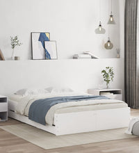 Bettgestell mit Schubladen Weiß 120x200 cm Holzwerkstoff