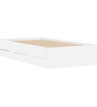 Bettgestell mit Schubladen Weiß 100x200 cm Holzwerkstoff