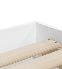 Bettgestell mit Schubladen Weiß 100x200 cm Holzwerkstoff