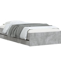 Bettgestell mit Schubladen Betongrau 100x200 cm Holzwerkstoff