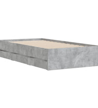 Bettgestell mit Schubladen Betongrau 100x200 cm Holzwerkstoff