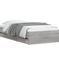 Bettgestell mit Schubladen Grau Sonoma 100x200 cm Holzwerkstoff