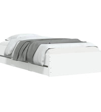 Bettgestell mit Schubladen Weiß 90x200 cm Holzwerkstoff