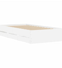 Bettgestell mit Schubladen Weiß 90x200 cm Holzwerkstoff