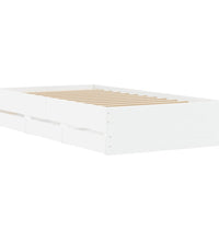 Bettgestell mit Schubladen Weiß 90x200 cm Holzwerkstoff