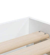 Bettgestell mit Schubladen Weiß 90x200 cm Holzwerkstoff