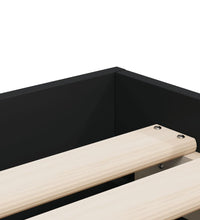 Bettgestell mit Schubladen Schwarz 90x200 cm Holzwerkstoff