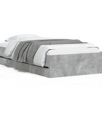 Bettgestell mit Schubladen Betongrau 90x200 cm Holzwerkstoff