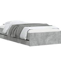 Bettgestell mit Schubladen Betongrau 90x200 cm Holzwerkstoff