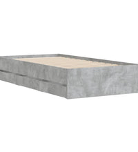 Bettgestell mit Schubladen Betongrau 90x200 cm Holzwerkstoff
