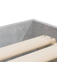 Bettgestell mit Schubladen Betongrau 90x200 cm Holzwerkstoff