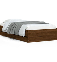 Bettgestell mit Schubladen Braun Eichen-Optik 90x200 cm