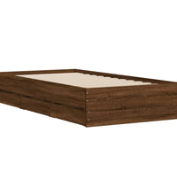 Bettgestell mit Schubladen Braun Eichen-Optik 90x200 cm