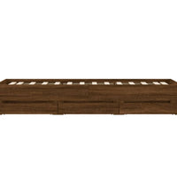 Bettgestell mit Schubladen Braun Eichen-Optik 90x200 cm