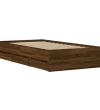 Bettgestell mit Schubladen Braun Eichen-Optik 90x200 cm