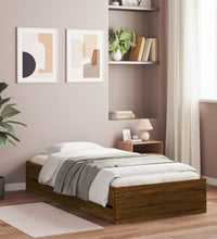 Bettgestell mit Schubladen Braun Eichen-Optik 90x200 cm