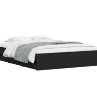 Bettgestell mit Schubladen Schwarz 140x190 cm Holzwerkstoff