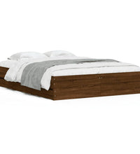 Bettgestell mit Schubladen Braun Eichen-Optik 140x190 cm