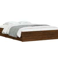 Bettgestell mit Schubladen Braun Eichen-Optik 140x190 cm