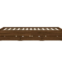 Bettgestell mit Schubladen Braun Eichen-Optik 140x190 cm