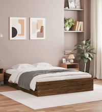 Bettgestell mit Schubladen Braun Eichen-Optik 140x190 cm
