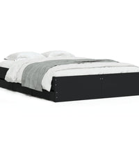 Bettgestell mit Schubladen Schwarz 135x190 cm Holzwerkstoff