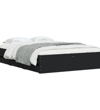 Bettgestell mit Schubladen Schwarz 135x190 cm Holzwerkstoff