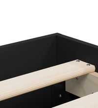 Bettgestell mit Schubladen Schwarz 135x190 cm Holzwerkstoff