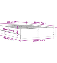 Bettgestell mit Schubladen Schwarz 135x190 cm Holzwerkstoff