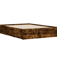 Bettgestell mit Schubladen Räuchereiche 135x190cm Holzwerkstoff