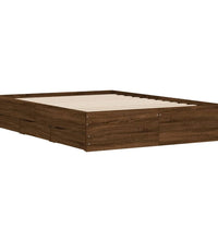 Bettgestell mit Schubladen Braun Eichen-Optik 135x190 cm