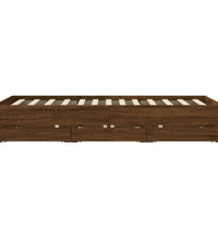 Bettgestell mit Schubladen Braun Eichen-Optik 135x190 cm