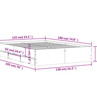 Bettgestell mit Schubladen Braun Eichen-Optik 135x190 cm