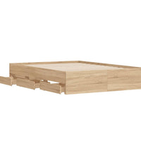 Bettgestell mit Schubladen Sonoma-Eiche 120x190cm Holzwerkstoff