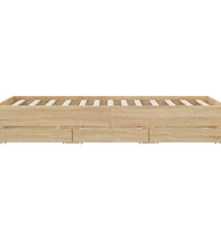 Bettgestell mit Schubladen Sonoma-Eiche 120x190cm Holzwerkstoff