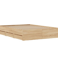 Bettgestell mit Schubladen Sonoma-Eiche 120x190cm Holzwerkstoff