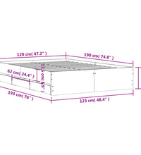 Bettgestell mit Schubladen Sonoma-Eiche 120x190cm Holzwerkstoff