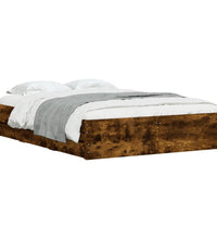 Bettgestell mit Schubladen Räuchereiche 120x190cm Holzwerkstoff