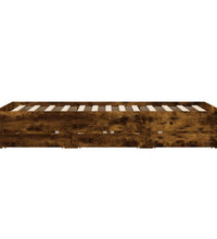 Bettgestell mit Schubladen Räuchereiche 120x190cm Holzwerkstoff