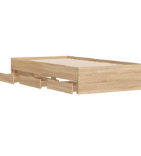 Bettgestell mit Schubladen Sonoma-Eiche 90x190 cm Holzwerkstoff