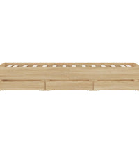 Bettgestell mit Schubladen Sonoma-Eiche 90x190 cm Holzwerkstoff