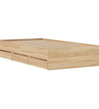 Bettgestell mit Schubladen Sonoma-Eiche 90x190 cm Holzwerkstoff