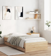 Bettgestell mit Schubladen Sonoma-Eiche 90x190 cm Holzwerkstoff