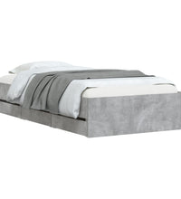 Bettgestell mit Schubladen Betongrau 90x190 cm Holzwerkstoff